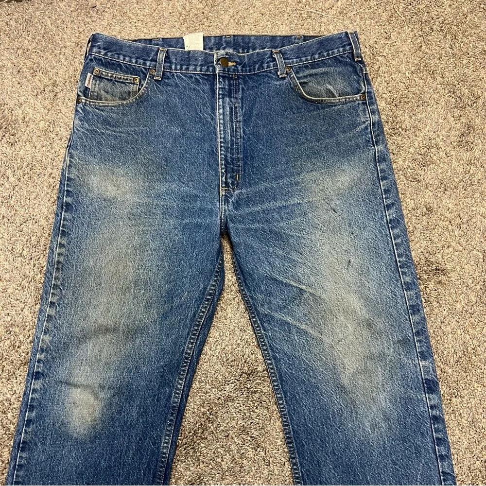 Vintage carhartt jeans‎ mens 40 x 34 relaxed fit denim workwear western cowboy - Picture 4 of 16